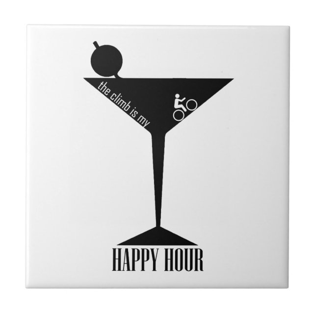 The Climb Is My Happy Hour Tile (Front)