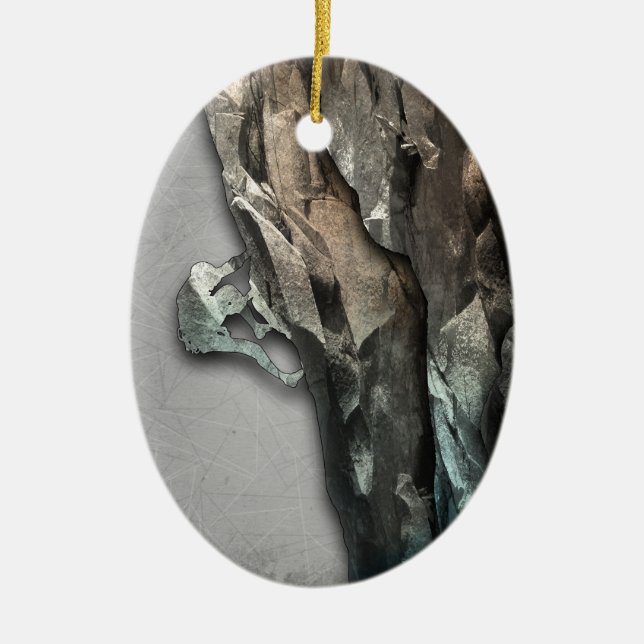 The Climber Ceramic Tree Decoration (Front)
