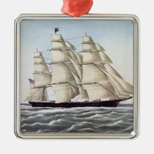 The Clipper Ship "Flying Cloud" Metal Tree Decoration