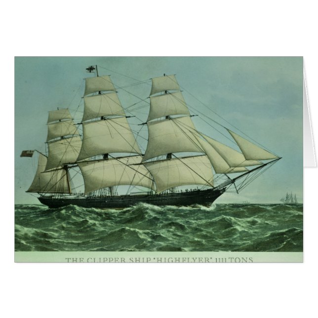 The Clipper ship 'Highflyer', 1111 tons (Front Horizontal)