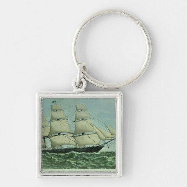 The Clipper ship 'Highflyer', 1111 tons Key Ring (Front)