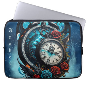 The Clock In the Mist of Infinity.  Laptop Sleeve