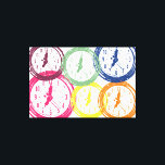 the clock - pop art canvas print<br><div class="desc">Vintage clock is pop art for your home or office.</div>