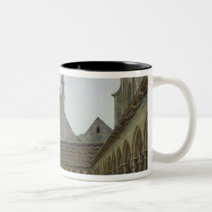 The Cloister of Mont Saint-Michel Two-Tone Coffee Mug