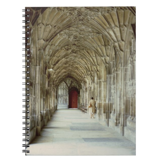 The Cloisters of Gloucester Cathedral, 12th centur Spiral Notebook (Front)