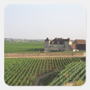 The Clos de Vougeot 16th century monastery and Square Sticker