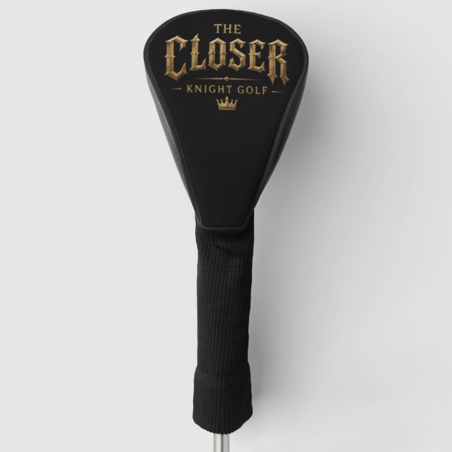 The Closer | Knight Golf | Precision Putting Champ Head Cover (Front)