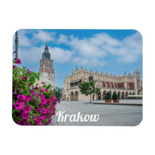 The Cloth Hall in main square in Krakow, Poland Magnet