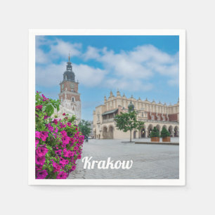 The Cloth Hall in main square in Krakow, Poland Napkin