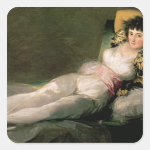 The Clothed Maja, c.1800 Square Sticker