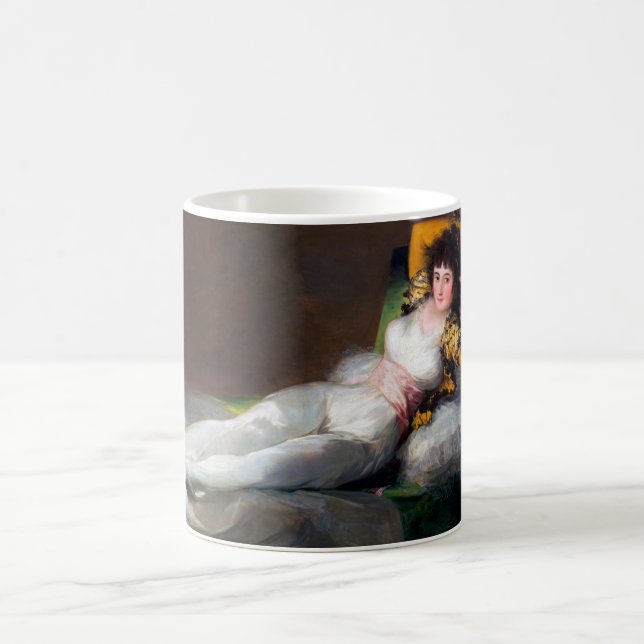 The Clothed Maja, Francisco Goya, 1798-1803 Coffee Mug (Center)