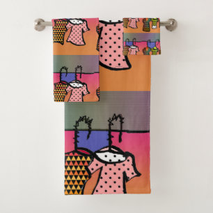 The Clothesline Cute Kids  Bath Towel Set