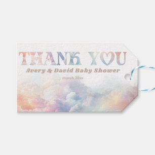 The Cloud Nine Rainbow  fluffy cloud Baby Shower  Gift Tags