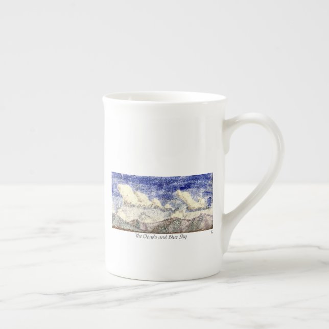 The Clouds and Blue Sky Bone China Mug (Right)