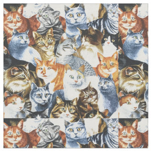 The Clowder of CATS Fabric