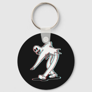 The Clown Ghost Glitch Dancing Key Ring