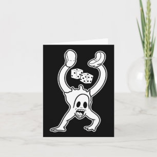 The Clown Ghost Lucky Dice Handstand Gothic Cartoo Card