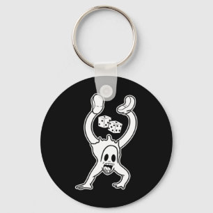 The Clown Ghost Lucky Dice Handstand Gothic Cartoo Key Ring
