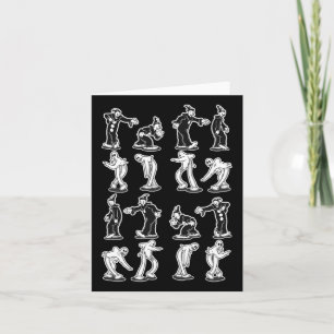 The Clown Ghost Spooky Two Step Dance  Card