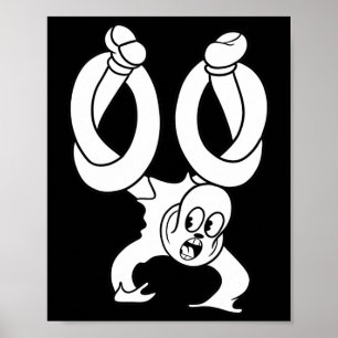 The Clown Ghost Twisted Blackwork Poster