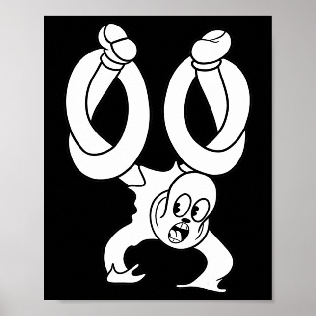 The Clown Ghost Twisted Blackwork  Poster (Front)