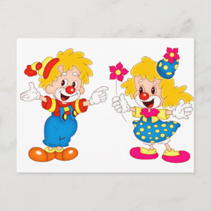 the clowns postcard