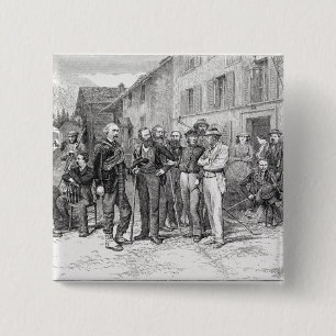 The Club Room of Zermatt in 1864, from 'The Ascent 15 Cm Square Badge