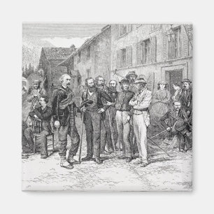 The Club Room of Zermatt in 1864, from 'The Ascent Magnet