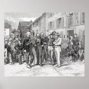 The Club Room of Zermatt in 1864, from 'The Ascent Poster