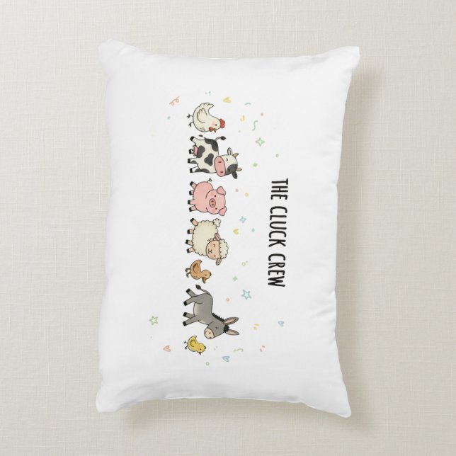 "The Cluck Crew" Decorative Cushion (Back(Vertical))
