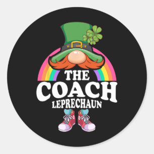 The Coach Leprechaun St Patricks Day Costume  Classic Round Sticker