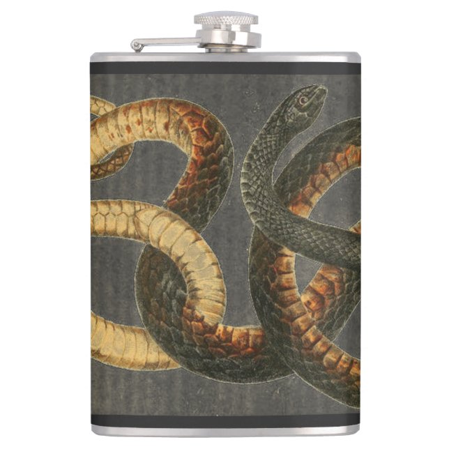 The Coachwhip Snake Flask (Front)