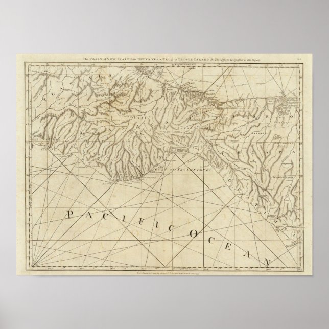 The Coast of New Spain from Neuva Poster (Front)