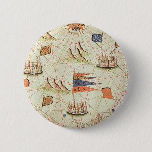 The Coast of Tunisia and the Gulf of Gabes 6 Cm Round Badge