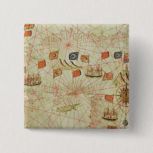 The Coast of Turkey and Cyprus 15 Cm Square Badge