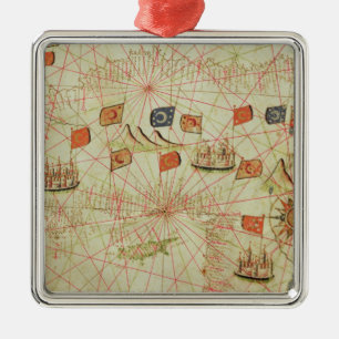 The Coast of Turkey and Cyprus Metal Tree Decoration