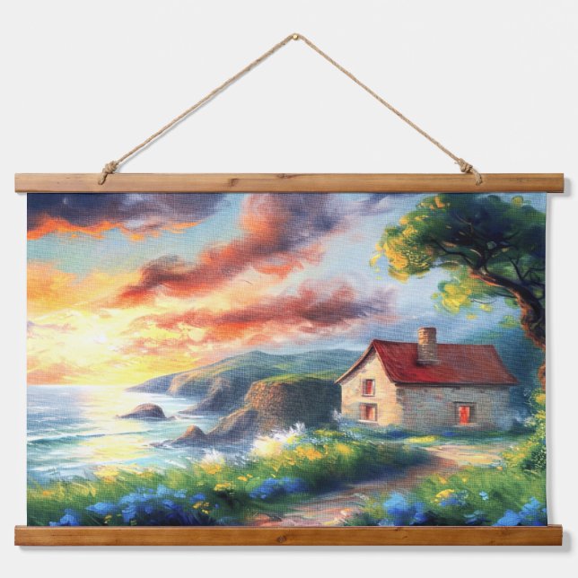 The Coastal Cottage Hanging Tapestry (Front)