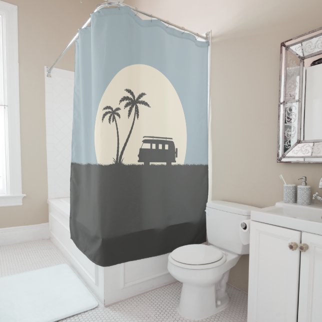 The Coastal Escape Shower Curtain (In Situ)
