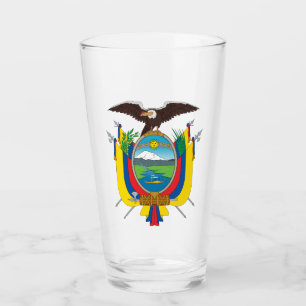 The coat of arms of Ecuador Glass