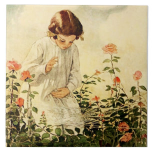 The Cobweb by Jessie Willcox Smith Tile