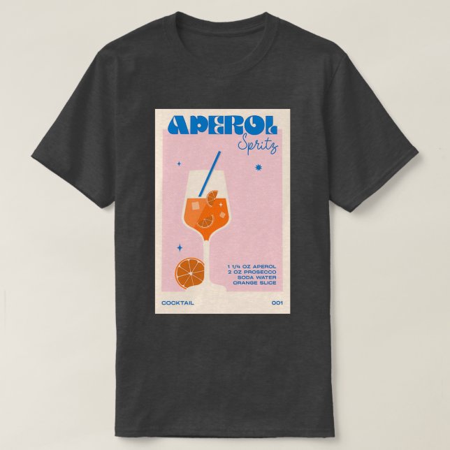 The Cocktail Aperol Spritz T-Shirt (Design Front)