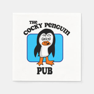 The Cocky Penguin Pub Napkin