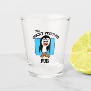 The Cocky Penguin Pub Shot Glass