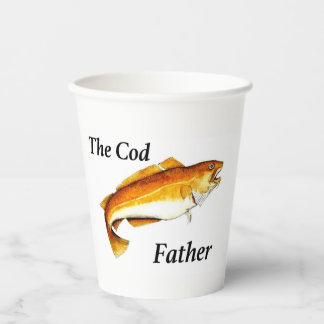 The Cod Father ideal fishing present. Paper Cups