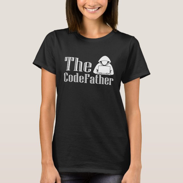 The Code Father  Computer Coder Dad Programmer T-Shirt (Front)