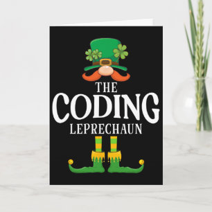 The Coding Leprechaun St Patricks Day Matching  Card