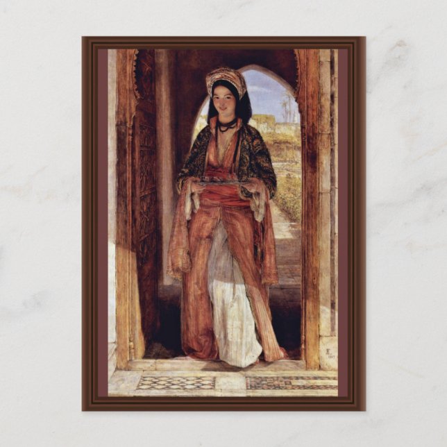 The Coffee Bearer By Lewis John Frederick Postcard (Front)