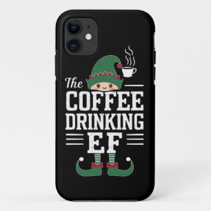 The Coffee Drinking Elf Family Matching Christmas Case-Mate iPhone Case