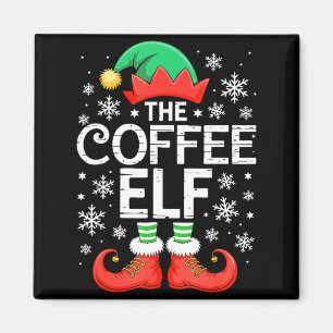 The Coffee Elf Shirt Men Women Family Matching Chr Magnet