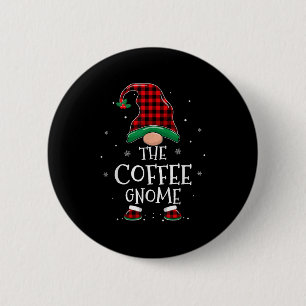 The Coffee Gnome Xmas Family Matching Plaid Christ 6 Cm Round Badge